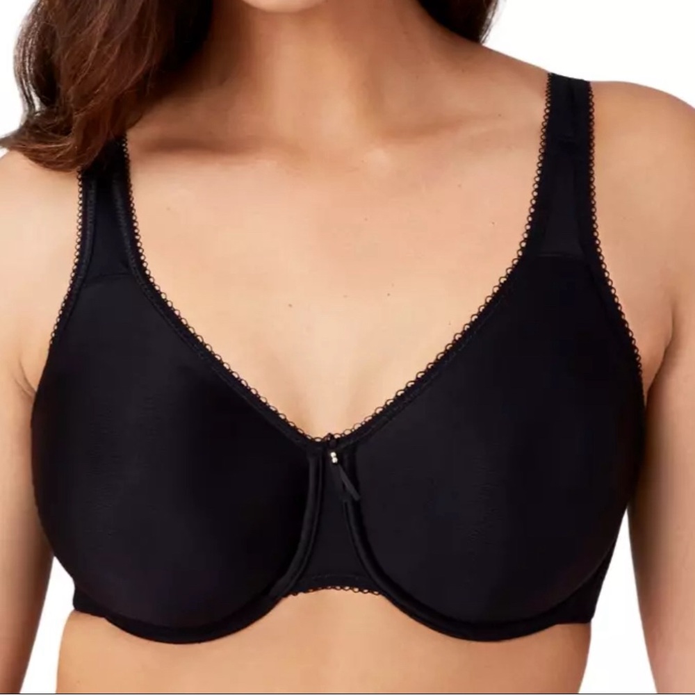 Wacoal Basic Beauty Full Figure Seamless Underwire Bra 30DD  -Black-